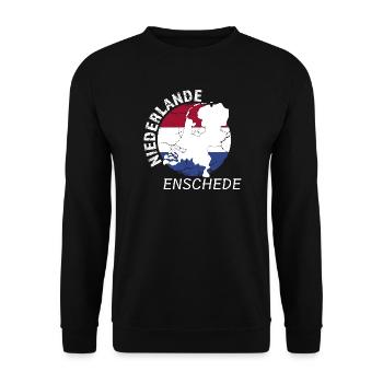 Enschede - Unisex Pullover - Schwarz - Vorne - Alina (178cm) & Michal (187cm)