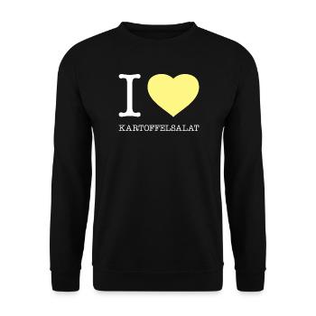 I love potato salad - Unisex Sweatshirt - black - Front - Alina (178cm) & Michal (187cm)