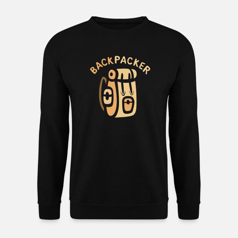 Backpacker Comic Backpack Design - Unisex Sweatshirt - black
