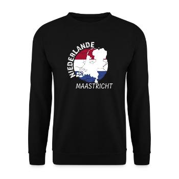 Maastricht - Unisex Pullover - Schwarz - Vorne - Alina (178cm) & Michal (187cm)
