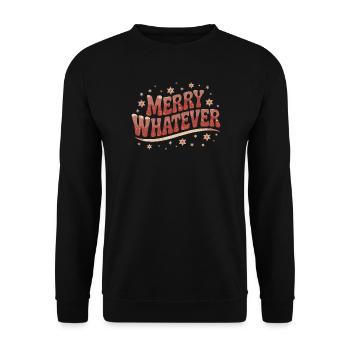 Lustiges Weihnachtsmotiv Weihnachtsmuffel - Unisex Pullover - Schwarz - Vorne - Alina (178cm) & Michal (187cm)
