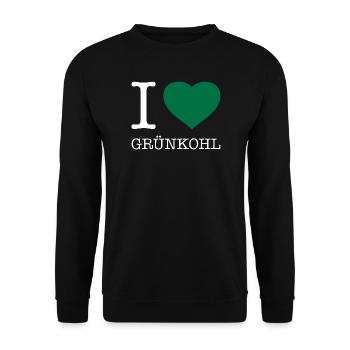I love kale - Unisex Sweatshirt - black - Front - Alina (178cm) & Michal (187cm)