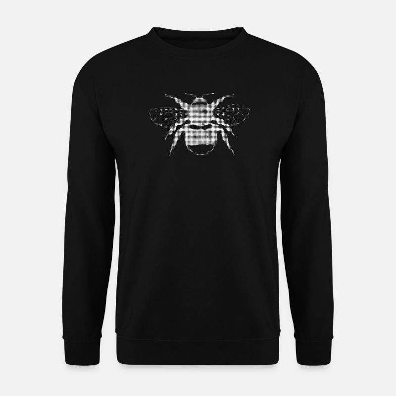 Bee in pixel optics - Unisex Sweatshirt - black