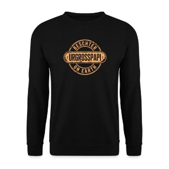Best great-granddaddy Switzerland dialect - Unisex Sweatshirt - black - Front - Alina (178cm) & Michal (187cm)