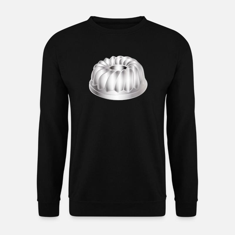 Gugelhupf-Backform – schlichtes Küchenmotiv - Unisex Pullover - Schwarz