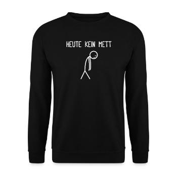 Heute kein Mett Mettbrötchen - Unisex Pullover - Schwarz - Vorne - Alina (178cm) & Michal (187cm)