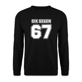 67 - Six sept - Sweat-shirt Unisexe - noir - Devant - Alina (178cm) & Michal (187cm)