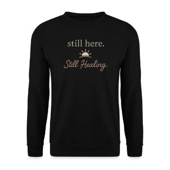 Mental health awareness, - Unisex Sweatshirt - black - Front - Alina (178cm) & Michal (187cm)