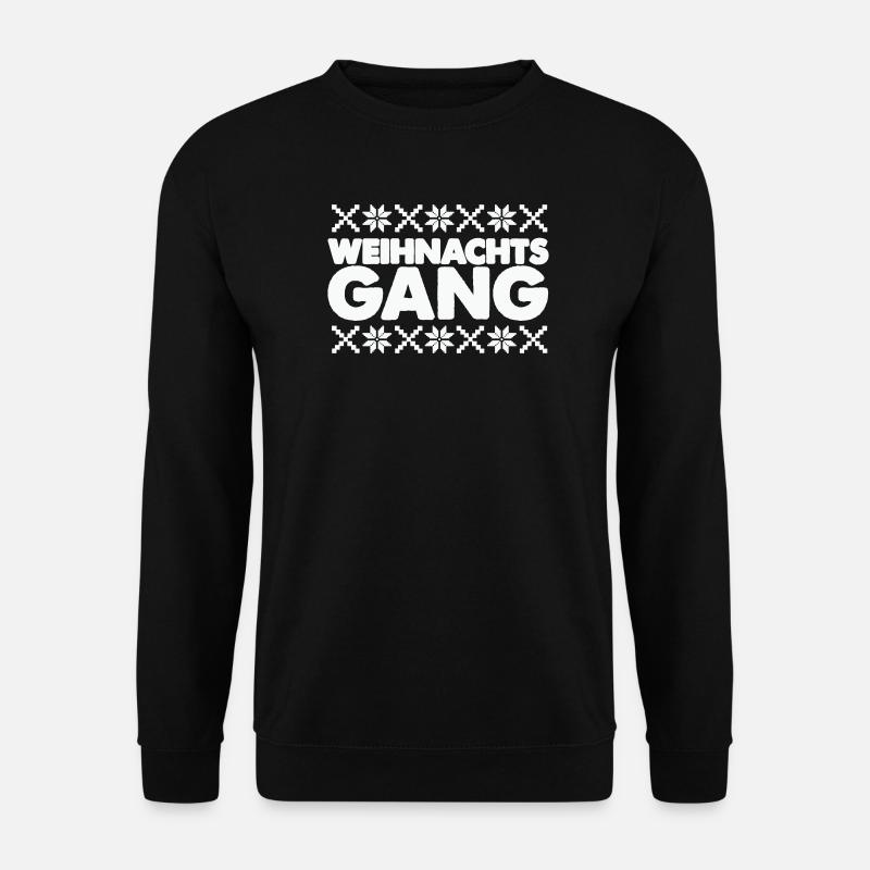 Weihnachtsgang Norwegen Muster - Unisex Pullover - Schwarz