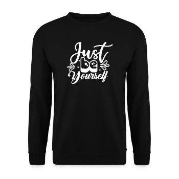 Just_Be_Yourself- - Sweat-shirt Unisexe - noir - Devant - Alina (178cm) & Michal (187cm)