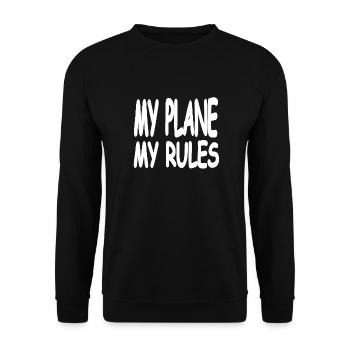avion - Sweat-shirt Unisexe - noir - Devant - Alina (178cm) & Michal (187cm)