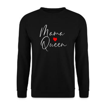 Mama Queen Mother’s Day Women Empowerment Elegant  - Unisex Sweatshirt - black - Front - Alina (178cm) & Michal (187cm)