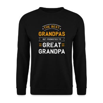 Grandpa Grandpa Grandchild Grandpa Grandpa - Unisex Sweatshirt - black - Front - Alina (178cm) & Michal (187cm)