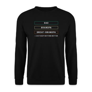 Grandpa Grandson Grandpa Grandpa Grandpa - Unisex Sweatshirt - black - Front - Alina (178cm) & Michal (187cm)