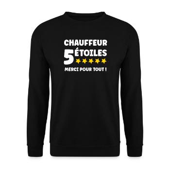 5 star driver thank you for everything - Unisex Sweatshirt - black - Front - Alina (178cm) & Michal (187cm)