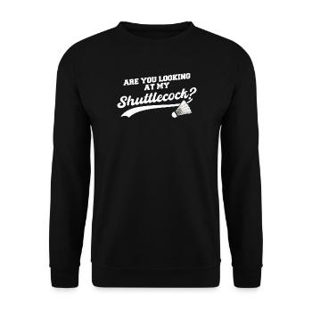 Badminton badminton badminton player - Unisex Sweatshirt - black - Front - Alina (178cm) & Michal (187cm)
