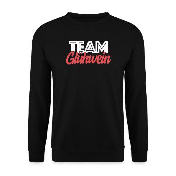 Team Mulled Wine Christmas Market Christmas Saying - Unisex Sweatshirt - black - Front - Alina (178cm) & Michal (187cm)