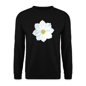 Blume - Unisex Pullover - Schwarz - Vorne - Alina (178cm) & Michal (187cm)