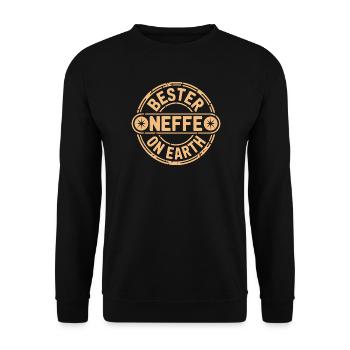 Bester Neffe - Unisex Pullover - Schwarz - Vorne - Alina (178cm) & Michal (187cm)