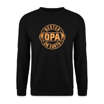Bester Opa - Unisex Pullover - Schwarz - Vorne - Alina (178cm) & Michal (187cm)