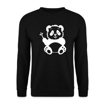 Bear Bear Panda Bear T-shirt Gift - Unisex Sweatshirt - black - Front - Alina (178cm) & Michal (187cm)