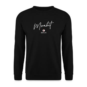 Moabit - Berlin Flag - Berlin Bear - Unisex Sweatshirt - black - Front - Alina (178cm) & Michal (187cm)
