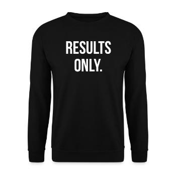 RESULTS ONLY. | Greyline Official - Unisex Sweatshirt - black - Front - Alina (178cm) & Michal (187cm)