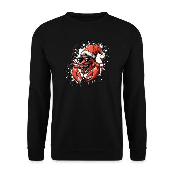 Hummer Krebs Weihnachten Lustig - Unisex Pullover - Schwarz - Vorne - Alina (178cm) & Michal (187cm)