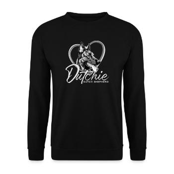 Holländischer Schäferhund - Unisex Pullover - Schwarz - Vorne - Alina (178cm) & Michal (187cm)