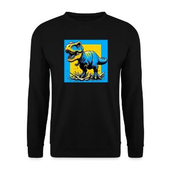 Dinosaurier - Unisex Pullover - Schwarz - Vorne - Alina (178cm) & Michal (187cm)
