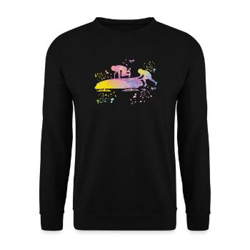 Bob Team Anschieber Bob - Unisex Pullover - Schwarz - Vorne - Alina (178cm) & Michal (187cm)