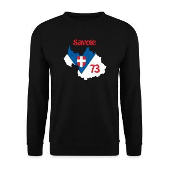 Savoie 73 - Sweat-shirt Unisexe - noir - Devant - Alina (178cm) & Michal (187cm)