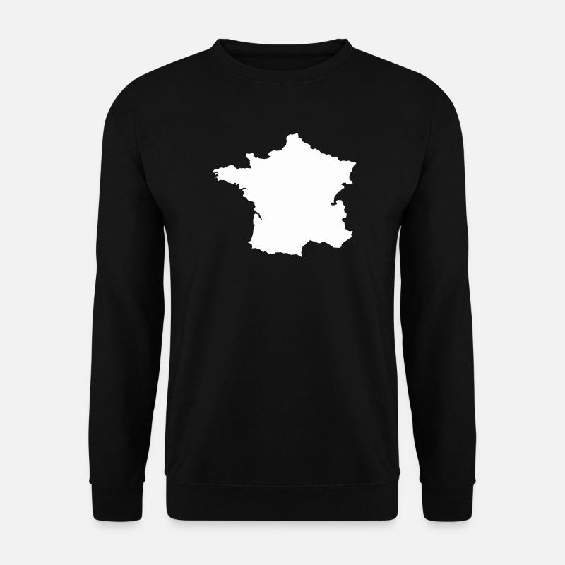 French Map Silhouette - Unisex Sweatshirt - black