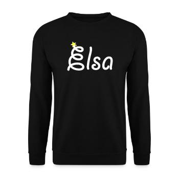 Elsa - Sweat-shirt Unisexe - noir - Devant - Alina (178cm) & Michal (187cm)