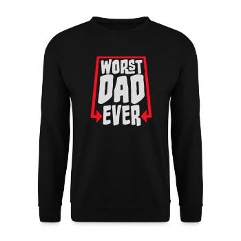 Le pire papa de tous les temps Drôle Sarcastique Papa pour la fête des pères - Sweat-shirt Unisexe - noir - Devant - Alina (178cm) & Michal (187cm)