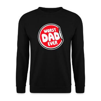 Le pire papa de tous les temps Drôle Sarcastique Papa pour la fête des pères - Sweat-shirt Unisexe - noir - Devant - Alina (178cm) & Michal (187cm)