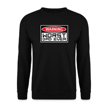 Le pire papa de tous les temps Drôle Sarcastique Papa pour la fête des pères - Sweat-shirt Unisexe - noir - Devant - Alina (178cm) & Michal (187cm)