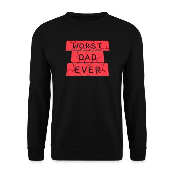 Le pire papa de tous les temps Drôle Sarcastique Papa pour la fête des pères - Sweat-shirt Unisexe - noir - Devant - Alina (178cm) & Michal (187cm)