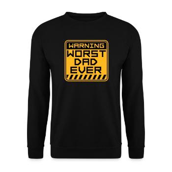 Le pire papa de tous les temps Drôle Sarcastique Papa pour la fête des pères - Sweat-shirt Unisexe - noir - Devant - Alina (178cm) & Michal (187cm)