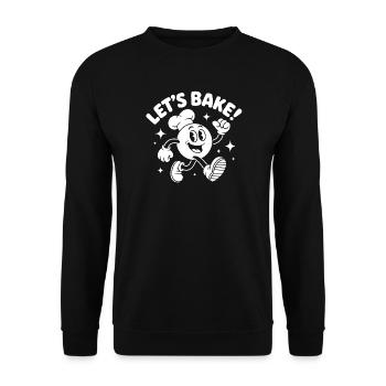 Motif de dessin animé Let’s Bake - Sweat-shirt Unisexe - noir - Devant - Alina (178cm) & Michal (187cm)