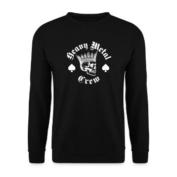 Roi de la couronne de crâne en métal - Sweat-shirt Unisexe - noir - Devant - Alina (178cm) & Michal (187cm)
