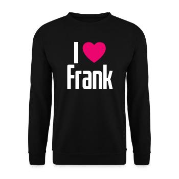 I Love Frank Pink Heart I Love Frank - Unisex Sweatshirt - black - Front - Alina (178cm) & Michal (187cm)