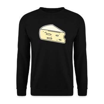Humour fromage brie - Sweat-shirt Unisexe - noir - Devant - Alina (178cm) & Michal (187cm)