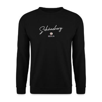 Schöneberg - Berlin Flag - Berlin Bear - Berlin - Unisex Sweatshirt - black - Front - Alina (178cm) & Michal (187cm)