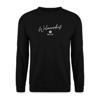 Wilmersdorf - Berlin Flag - Berlin Bear - Unisex Sweatshirt - black - Front - Alina (178cm) & Michal (187cm)