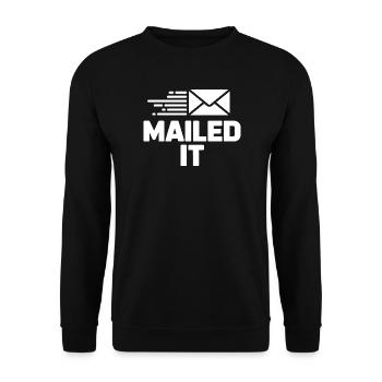 Mailed it Postman gift for Mail Carrier Workers - Unisex Sweatshirt - black - Front - Alina (178cm) & Michal (187cm)