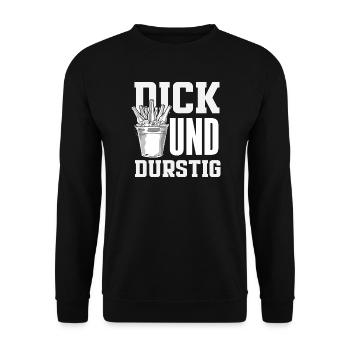Drôle de cadeau de fête des pères papa bière - Sweat-shirt Unisexe - noir - Devant - Alina (178cm) & Michal (187cm)