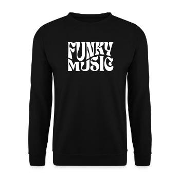 Funky Music Bold Monochrome - Unisex Sweatshirt - black - Front - Alina (178cm) & Michal (187cm)
