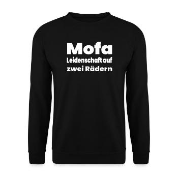 Moped - Unisex Sweatshirt - black - Front - Alina (178cm) & Michal (187cm)