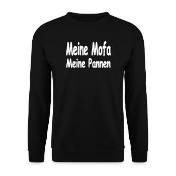 Moped - Unisex Sweatshirt - black - Front - Alina (178cm) & Michal (187cm)